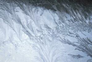 Close up shot of the frosted window. Background photo