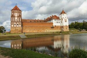 Mir, Belarus - 10.03.2023 -Shot of the Mir castle complex. Landmark photo