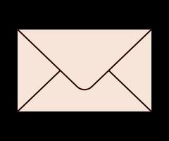 empty closed envelope Valentines day minimal love letter vector illustration.
