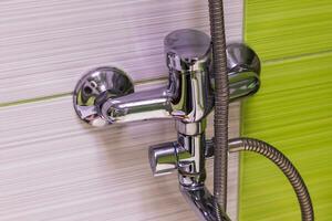 Close up shot of a shower. Indoors photo