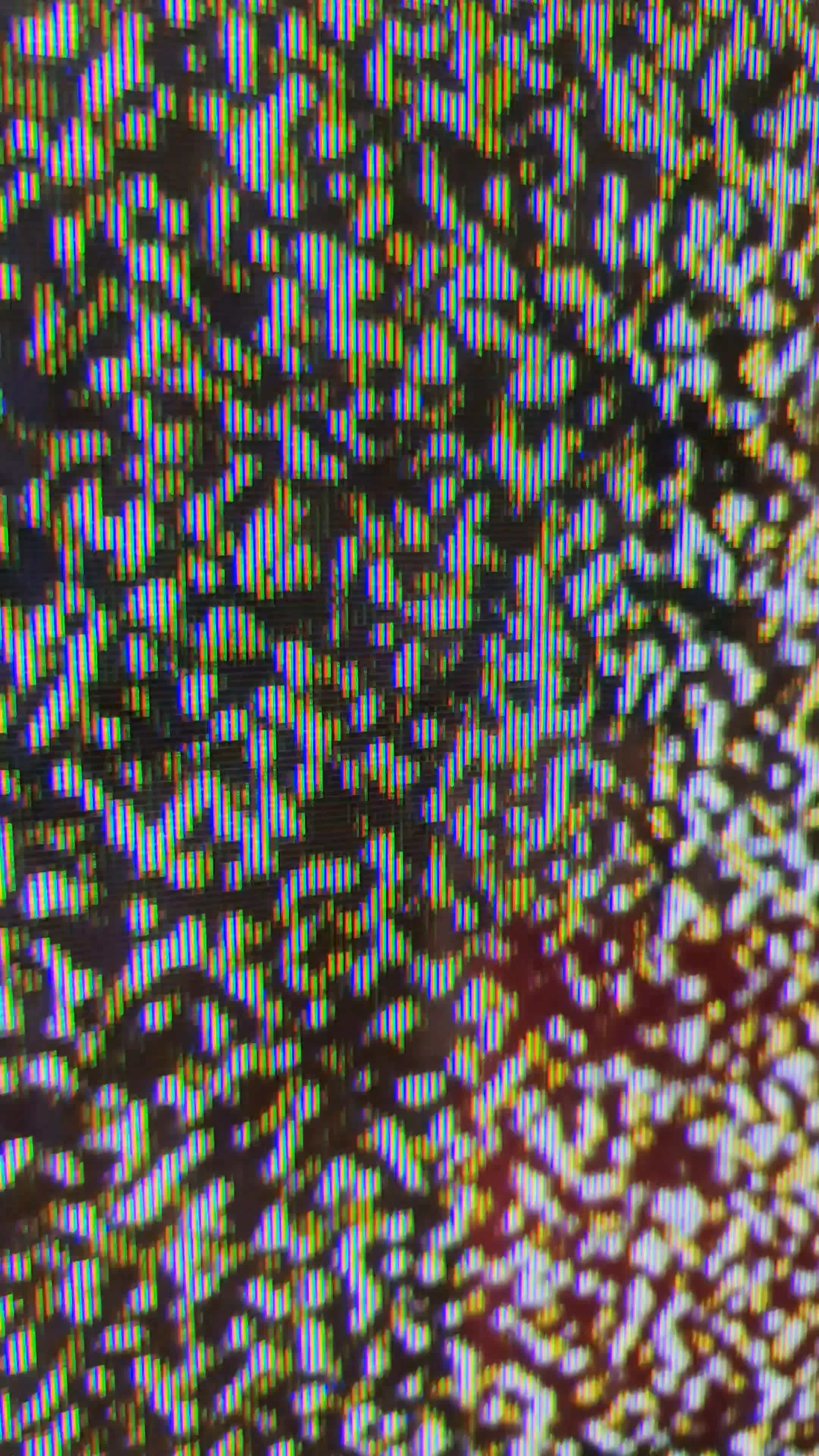 Close up view at a plasma tv while showing noise activity. 36435633