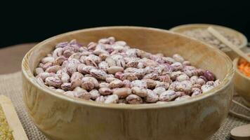 kidney beans close up. High quality 4k footage video