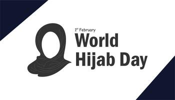 World Hijab Day. Flat design, poster. Flyer, poster design. Girl in hijab. For your design. vector