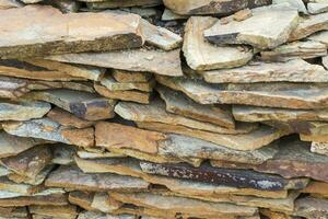 Close up shot of rocks stocked together. Background photo