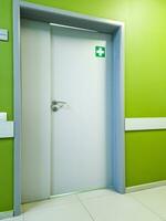 Shot of the corridor in the modern clinic. Healthcare photo