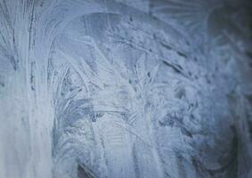 Close up shot of the frosted window. Background photo