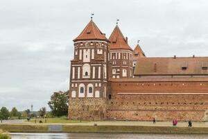 Mir, Belarus - 10.03.2023 -Shot of the Mir castle complex. Landmark photo