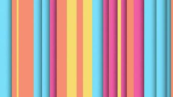 Trendy colorful striped pattern background with gently moving vertical stripes in vibrant bright color tones. This simple abstract motion background animation is 4K and a seamless loop. video