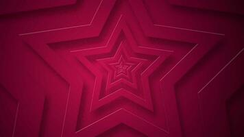 A repeating pattern of radiating shiny red star shapes. Full HD and looping abstract stars background animation. video