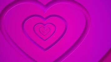 ein wiederholen Muster von glänzend Rosa und rot ausgeschnitten Herzen. diese romantisch Valentinstag Tag Hintergrund Animation ist voll hd und ein nahtlos Schleife. video