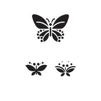 Symphony of Silhouetted Butterflies in Monochrome vector