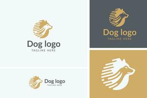 elegante canino emblema diseño - moderno marca conceptos vector