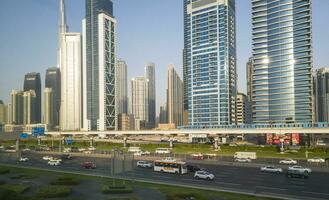 Dubai, UAE - 06.21.2023 - View of the Sheikh Zayed road. City photo