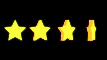 3d recension kvalitet stjärnor på alfa kanal video