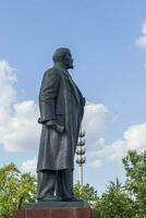 Moscow, Russia - 07.09.2023 - Shot of the main entrance of the Exhibition of Achievements of National Economy site, known as VDNKH. Lenin monument. Landmark photo