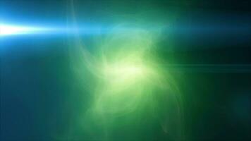 Green energy cosmic dust and wave lines futuristic magical glowing bright. Abstract background. Video in high quality 4k, motion design