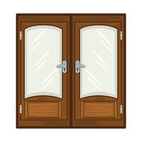 illustration of wooden door vector