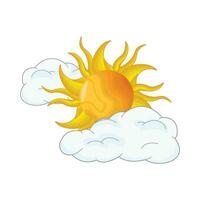 illustration of sun and cloud vector