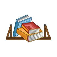 illustration of bookshelf vector