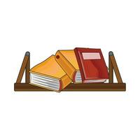 illustration of bookshelf vector