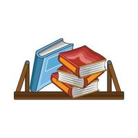 illustration of bookshelf vector