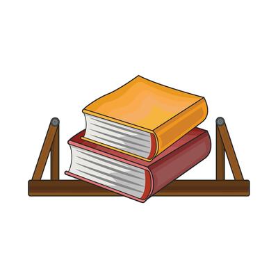 illustration of bookshelf