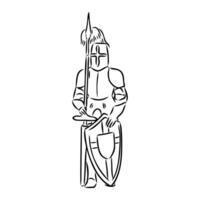 knight's armor vector sketch