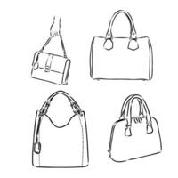 handbag vector sketch