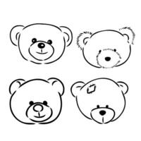 teddy bear vector sketch