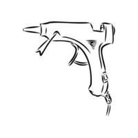 glue gun vector sketch