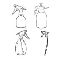 liquid sprayer vector sketch