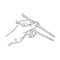 Chinese sticks vector sketch