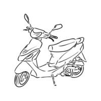 scooter vector sketch