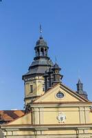 Nesvizh, Belarus - 08.23.2023 - Shot of the well know architectural landmark , Radzwill castle. History photo