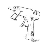 glue gun vector sketch