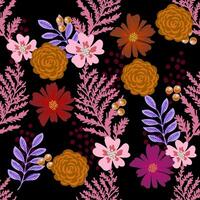 seamless floral pattern vector sketch