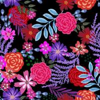 seamless floral pattern vector sketch