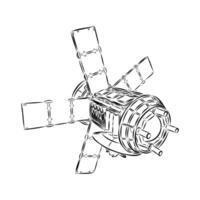 spaceship vector sketch