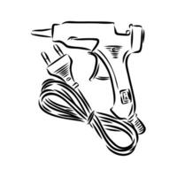 glue gun vector sketch