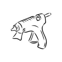 glue gun vector sketch