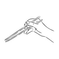 Chinese sticks vector sketch