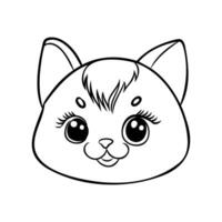 cartoon cat sketch vector