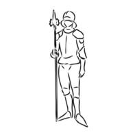 knight's armor vector sketch