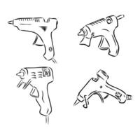 glue gun vector sketch