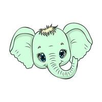 cartoon elephant vector sketch