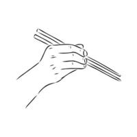 Chinese sticks vector sketch