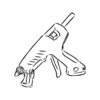 glue gun vector sketch