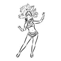 samba dance vector sketch