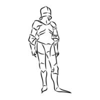 knight's armor vector sketch