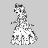 cartoon princess vector sketch